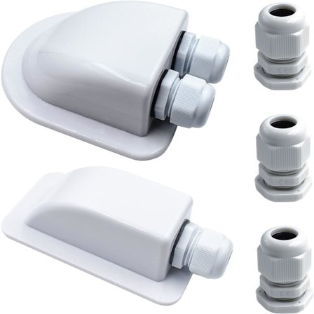 Vandtæt tagventil 2/1 Vandtæt kabelindgang Egnet kompatibel Alle typer (2 stk)