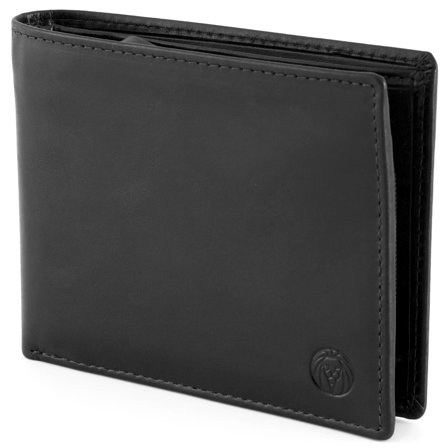 Black Inside Zip Jasper Leather Wallet for Men - Wallets