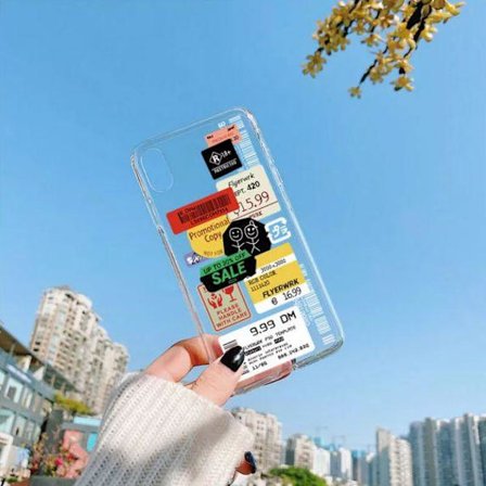 Shockproof TPU Fashion Barcode Labels Case For iPhone X/XS-SALE Style