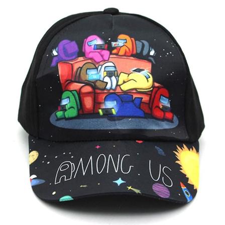 Among Us -piirroskuvioiset lasten baseball-liput Hippie säädettävät rento aurinkolipat Trucker-liput pojille ja tytöille E Pattern