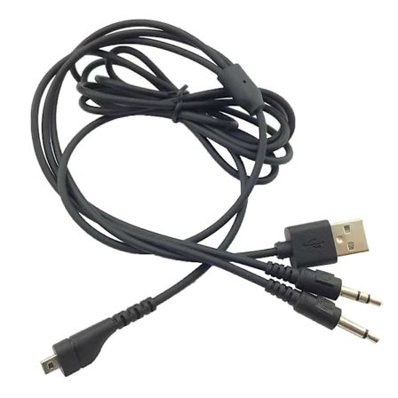 Ersättning Rgb Usb 3,5 mm Mikrofonkabel Trådlös Gaming Headset Splitter [DB]