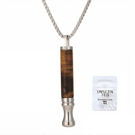 Angst Åndedræts Halskæde med Modstand - Bomuldskerner, Tigerøje Sten til Stresslindring, Rygestop Hjælpemiddel, Gave til Mænd & Kvinder (FMY)