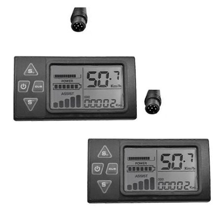 Elektrisk cykel S861 LCD-skærm 6PIN til 24V 36V 48V Ebike Manuel kontrol Speedmeter Water-WELLNGS