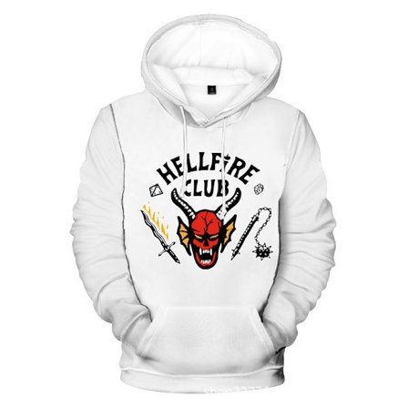 Unisex Hellfire Club Stranger Things T-skjorte Dame/Herre Langermet Topper 0619