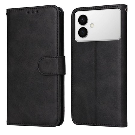 Samsung Galaxy S26 Edge Plånboksfodral Konstläder Folio Flip - Svart