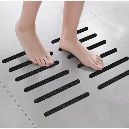 Transparent svart halkfri badrumsklistermärke badkar halkfri remsa