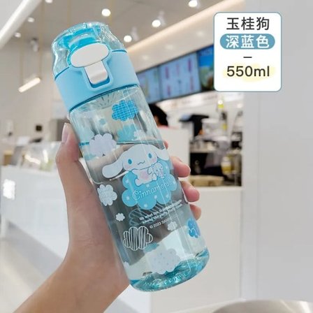 Kawaii Sanrio Vattenflaska Kuromi Cinnamoroll Tecknad Anime Glas Kopp Ärm Leksaker