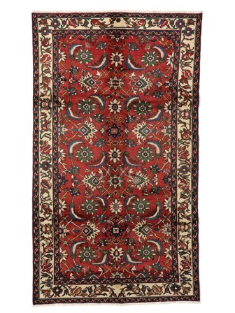 Bakhtiar Teppe Orientalsk Svart/Mørk Rød (Ull, )