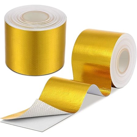 2 tommer X 32,8 fot Varmebeskyttelsestape Kjøletape Aluminiumfolie Varme Reflekterende Selvklebende Varmebeskyttelse Termisk Barriere Folietapen 