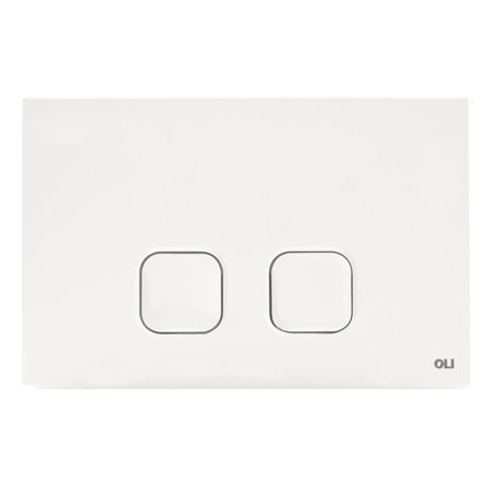 Placca doppio tasto OLI PLAIN Bianco