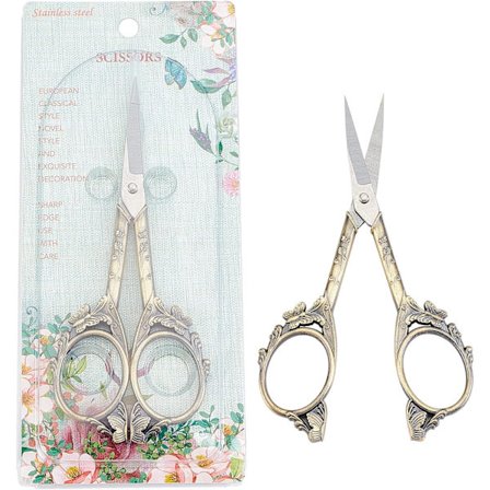 Ruostumattomasta teräksestä valmistetut ompelusaakset Perhoskuvio Vintage-tyyliset kirjonta-sakset