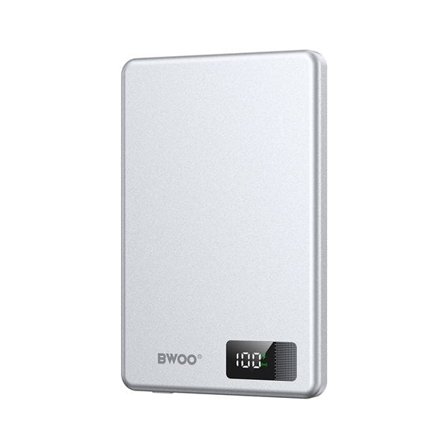 BWOO powerbank 5000 mAh med trådløs lading og PD 20W