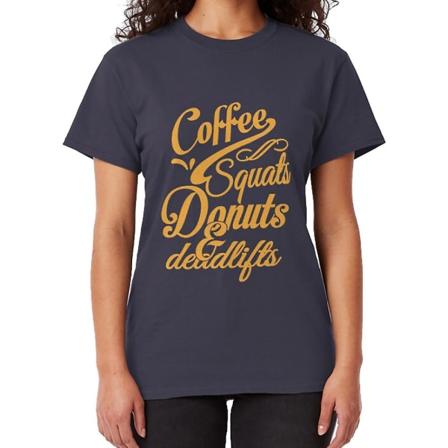 T-shirt för kaffe, knäböj, munkar och marklyft black M