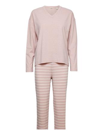 Y/D Stripe Cotton Sus Pj Ll_Ls Pyjamas Rosa Esprit Bodywear Women