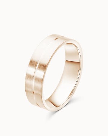 Alliance James pour Homme Or Rose 18K - Alliances de Vanbrun