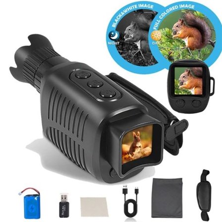 Natt Vision Monocle Infrarød Optisk Monokulært 5X Digital Zoom Foto 300M Langekkevidde Teleskop Natt Vision