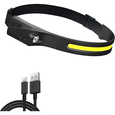 LED Genopladelig Pandelampe Kraftig Pandelygte Vandafvisende USB, ZQKLA