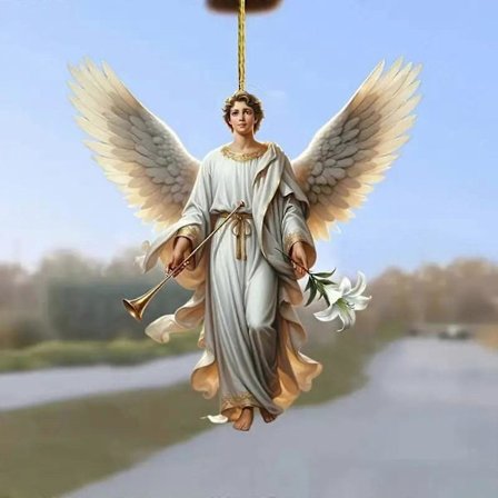 Flad Engel Vedhæng Interiør Bakspejl Vedhæng Julegave Vedhæng Julepynt