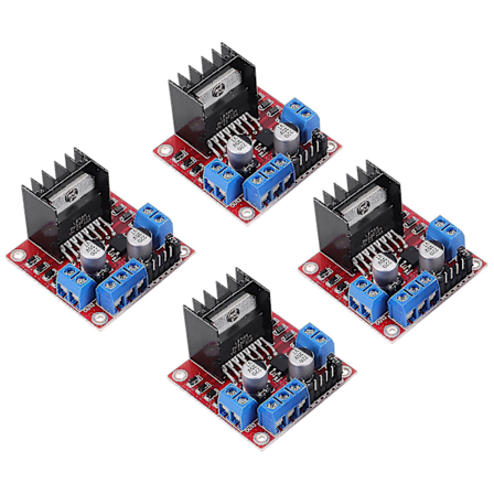 4 st L298n Motorstyrkortmodul DC Dubbel H-brygga för Smartbil Ström R3 db