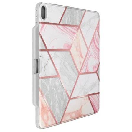 Överdrag för iPad Air 13 2024 - Supcase - Heltäckande skydd - Trifold-lock - Vit / Rosa