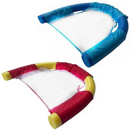 2 stk. Flytende Svømmestoler Basseng Flytere Sammenleggbare Flytende Bassengstoler Loungesete