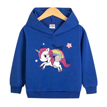 Flickor Långärmad Hooded Neck Höst Toppar Animal Print Sweatshirt