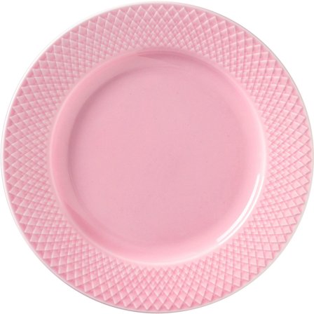 Lyngby porcelæn Rhombe frokosttallerken 21 cm Rosa