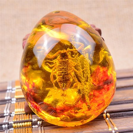 Butterfly Amber Stone Hyönteinen Spcimen Riipus SCORPION SCORPION