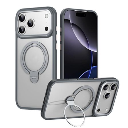 iPhone 17 Pro Max Skal med Dubbel Ring MagSafe Magnetisk Hållare