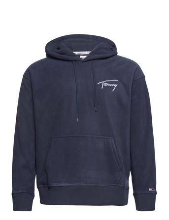 Tjm Rlxd Polar Signature Hoodie Hoodie Trøje Navy Tommy Jeans