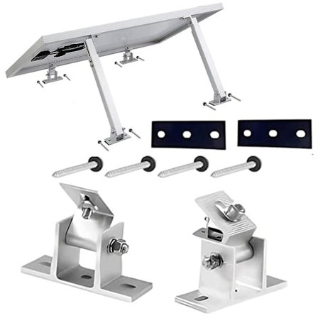 Solpanelbeslag, Solpanelholder Endeklemmesæt, Stand Solcellemodul 0-60 Individuelt Justerbar Fladt Tag Monteringsvinkel - Perfekt