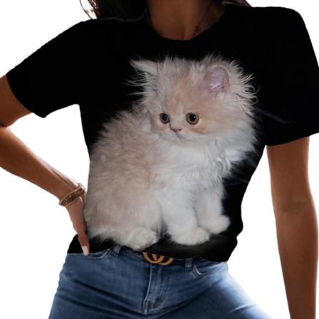 Kortärmade Kvinnor T-shirts Med Rund Hals