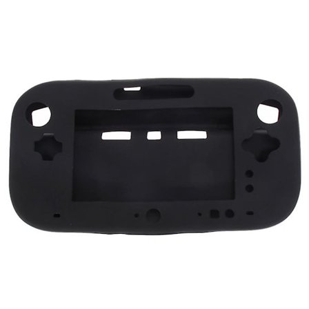 Wii U-konsolens mjuka silikonskydd för hela kroppen (svart)