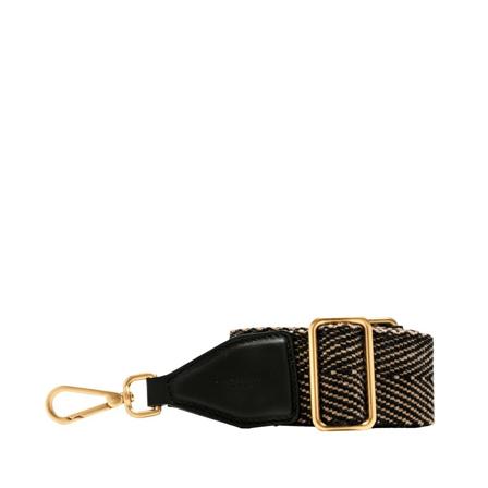 Gianni Chiarini, 50mm Tape AND Leather Shoulder Strap Brązowy, Kobieta, Rozmiar: ONE Size