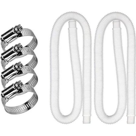 Ersättningspoolslang - 32 mm - 1,5 m - 4 klämmor - Läckagesäker