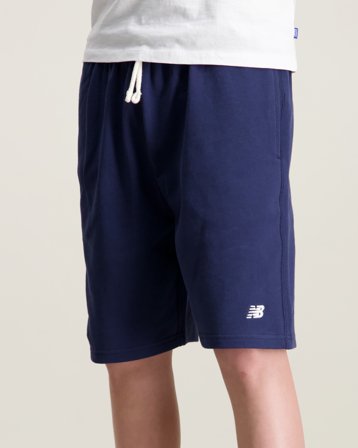 New Balance New Balance French Terry Small Logo Short Blå Shorts Dreng - Kids Brand Store