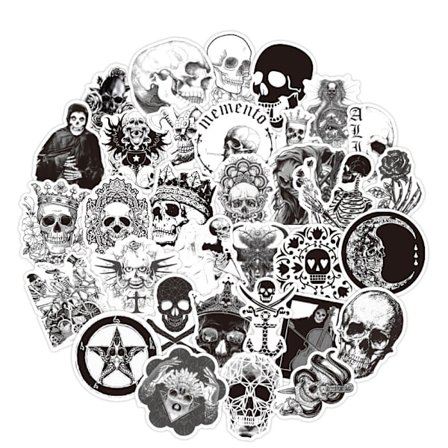 Gotiska klistermärken | 50 st | Vattentäta vinylklistermärken för bärbar dator,S