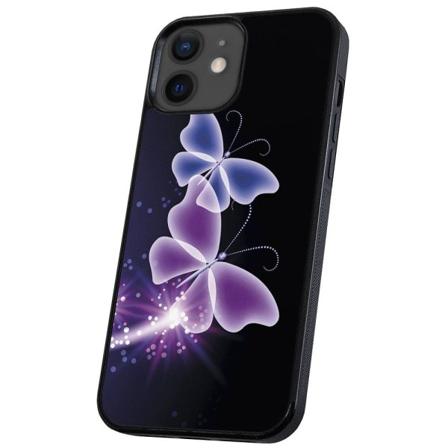 iPhone 12/12 Pro - Deksel/Mobildeksel Lilla Sommerfugler Multicolor