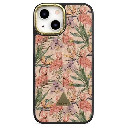Naive iPhone 13 Mini Skal - Flamingos & Flowers