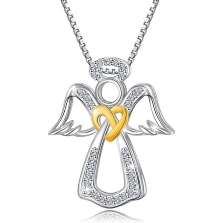 Beskyttelsesengel Halskjede for Kvinner Sterling Sølv Du Er Min Engel Med Vinger Anheng Halskjede Smykker Gave til Jenter