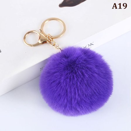 8cm e Key Soft Fluffy Fur Ball Nøkkelring Fluffy Key Chains Trink