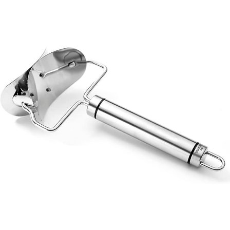 Rullende kagerulle til bagning, kagerulle i rustfrit stål til kager, dumplings, ravioli og pierogi