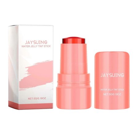 Jaysuing Frukt Gelé Rouge Läppglans Stick Serie Jämn Hudton Läpp Och Kind Dubbelanvändning Transparent Rouge Läppglans Stick Korall 5G
