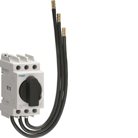 Hager HAS340 Hovedbryter 3-poler, 40 A, Stikkontakter & kabler