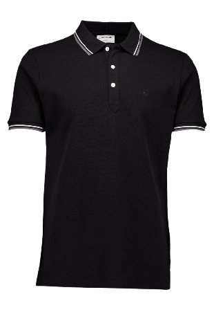 Lindbergh Polo shirt w. contrast piping Överdelar Herr Svart M