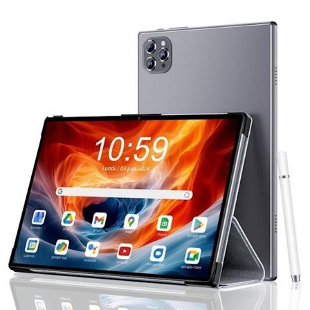 10.1" IPS 2,5D 1280*800 Android 13 LOSEI Pad Octa-core 6+64Go(128Go Udvidelig) GPS 5+13MP Dual SIM 6000mAh Grå