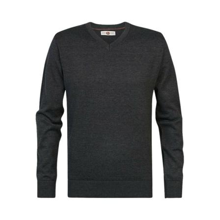 Petrol, V-neck Knitwear Zwart, Heren, Maat:XL