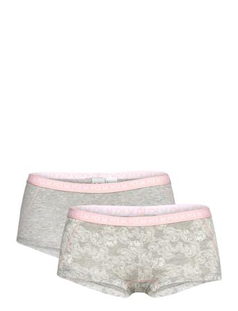 Tina Hipster 2Pk Lingerie Panties Hipsters/boyshorts Grå Kari Traa*Betinget Tilbud