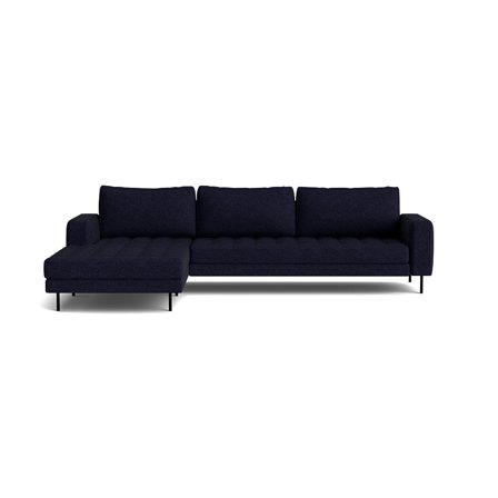 Rouge XL Chaiselong Sofa, Venstrevendt - Monza Mørkeblå - Blød/Medium Siddekomfort - Vendbare Ryghynder - 310x185x89cm - Chaiselong 110cm Bred