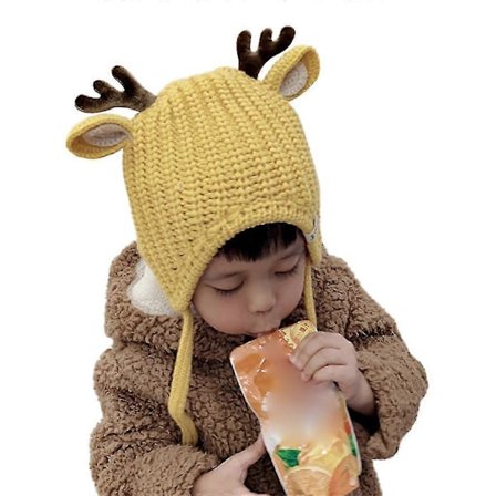 Småbørn Baby Drenge Piger Jul Elg Ører Varm Vinter Hue Uld Hat